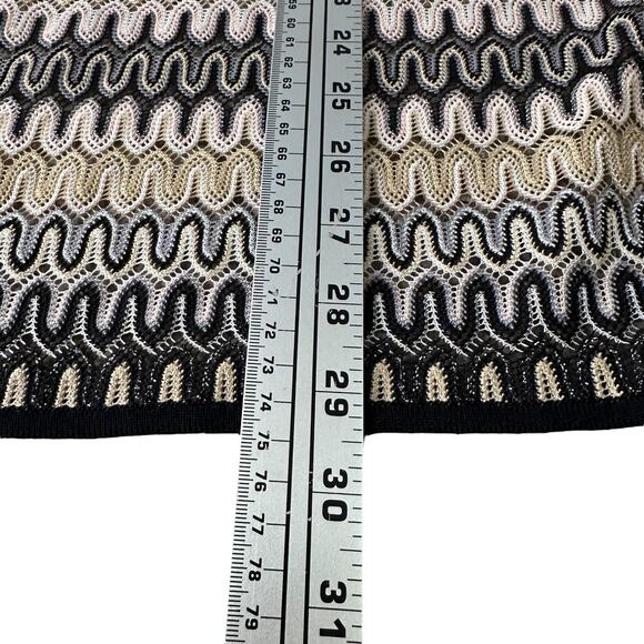 Misook Open Front Cardigan Sweater Women’s Small Multicolor Geometric Stretch - Picture 10 of 10